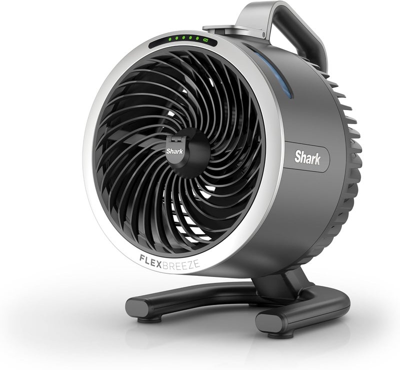 Shark FlexBreeze HydroGo Fan—Ultra-powerful portable fan with indoor + outdoor mist. Corded & cordless, 5 speeds, evaporative misting, Grey, FA052 - Image 1